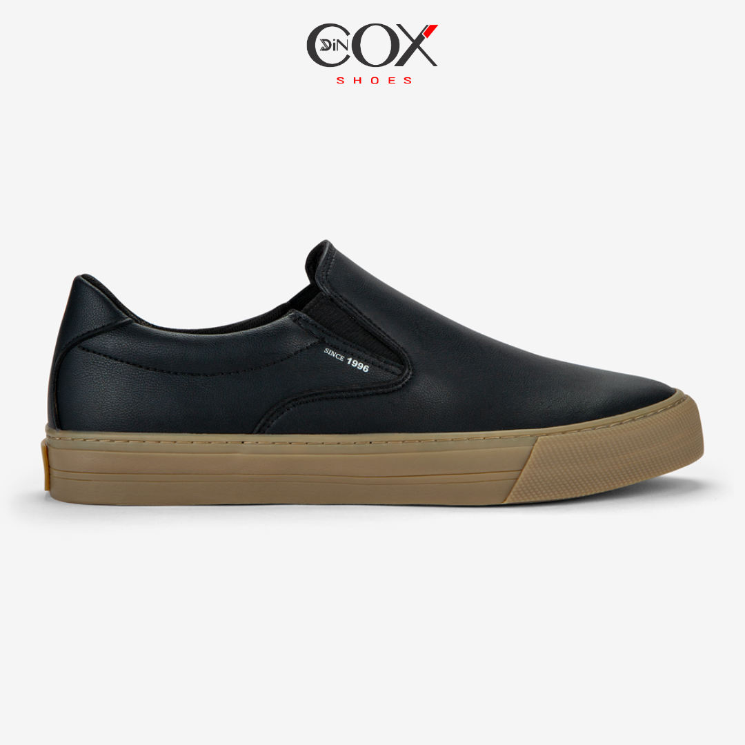 Giày lười da nam slip on dincox c38 black