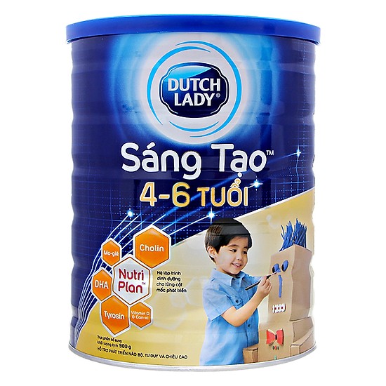 Sữa Bột Dutch Lady Sáng Tạo 900g cho trẻ từ 4-6 tuổi - Cam kết HSD trên 10 tháng - [Bách Hóa Mẹ Hươn