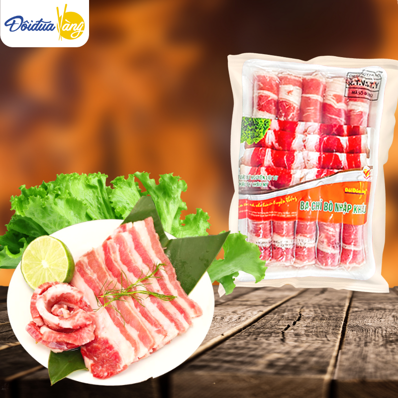 Ba chỉ bò Úc nhập khẩu Đôi Đũa Vàng nhúng lẩu, nướng mềm thơm ngon - Chỉ giao Hà Nội và Hồ Chí Minh