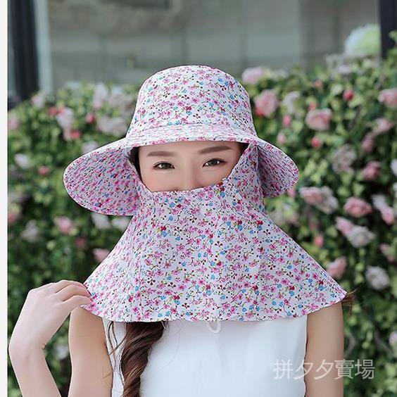 Mũ thô HOA khăn che mặt chống nắng tốt