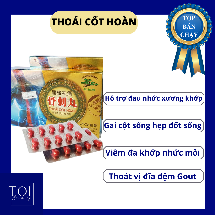 Thoái cốt hoàn malaysia mẫu mới date 2026 viên có chữ - hộp 30 viên