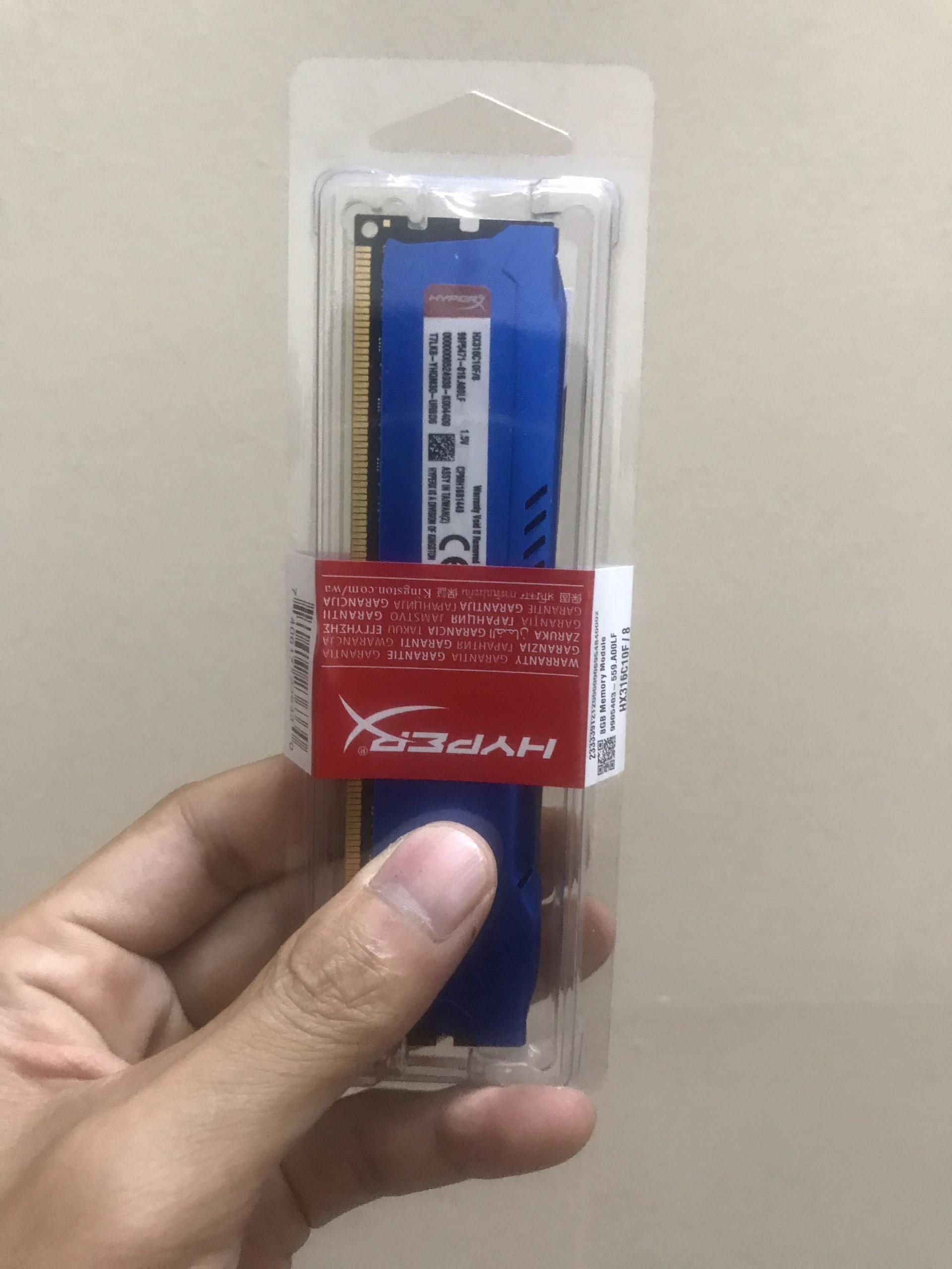 Ram kington hyperx fury white 8gb 1x8gb ddr3 bus 1600mhz