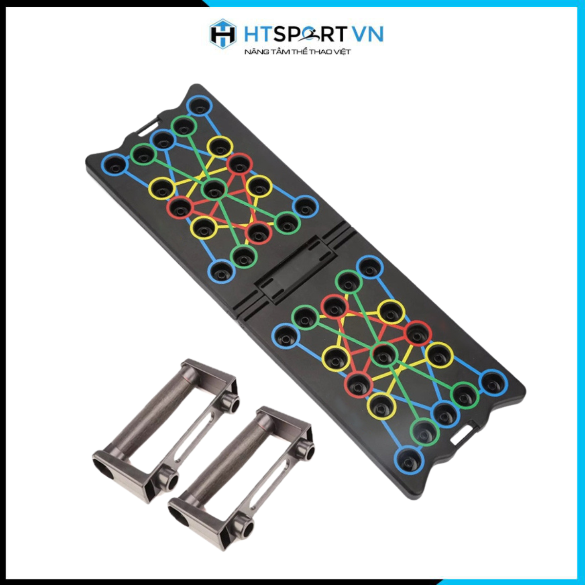 Dụng Cụ Hít Đất, Dụng Cụ Chống Đẩy Bản Nâng Cấp 34 Lỗ Đa Năng Tập Gym Tại Nhà