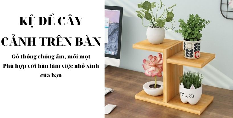 Kệ Để Bàn Hoa Giá Đỡ Đứng kệ để cây cảnh trên bàn sang trọng gỗ tự nhiên
