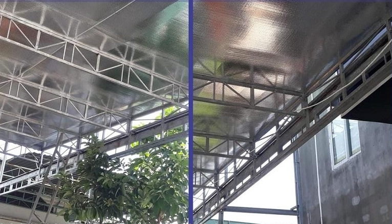 10 Mét VUÔNG TẤM LÓT CÁCH NHIỆT CHỐNG NÓNG PHỦ BẠC 2 LỚP-KÍCH THƯỚC 1M55 * 6M50