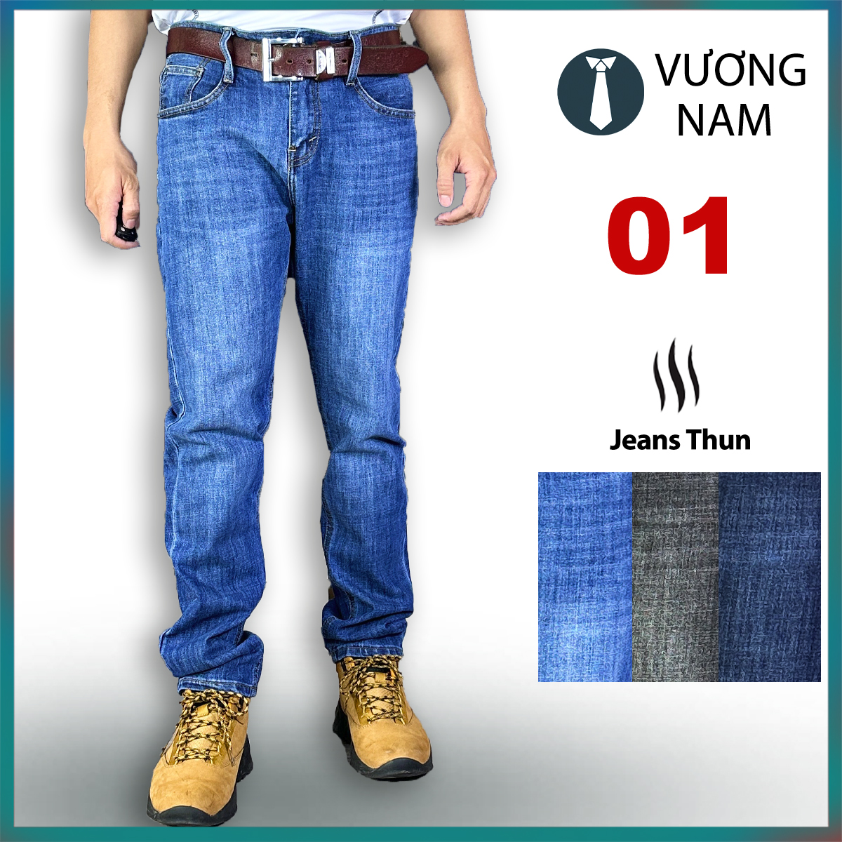 Quần jean nam chất bò LOẠI XỊN co giãn ống suông vừa wash đẹp cao cấp HÀNG XƯỞNG VN VNO109