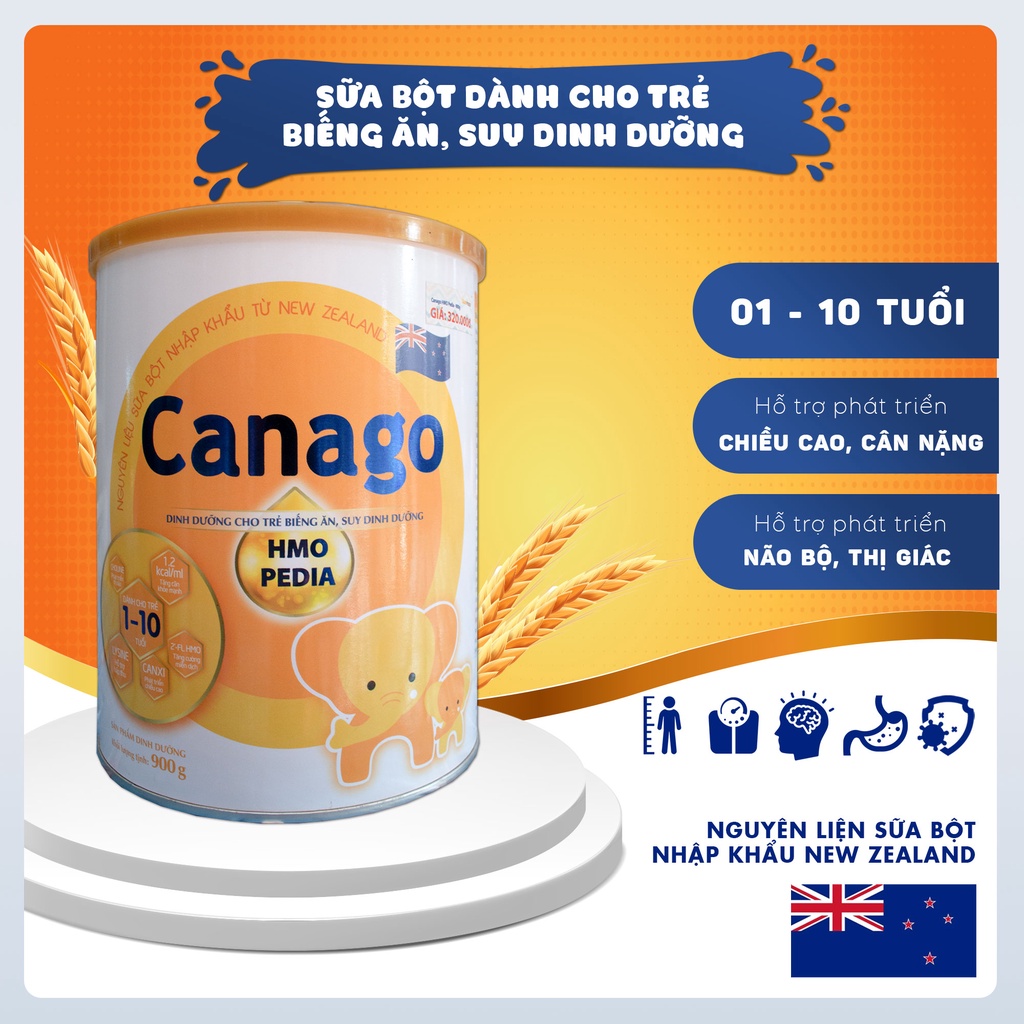 Sữa bột Canago HMO Pedia Dinh dưỡng cho trẻ biếng ăn, suy dinh dưỡng 1