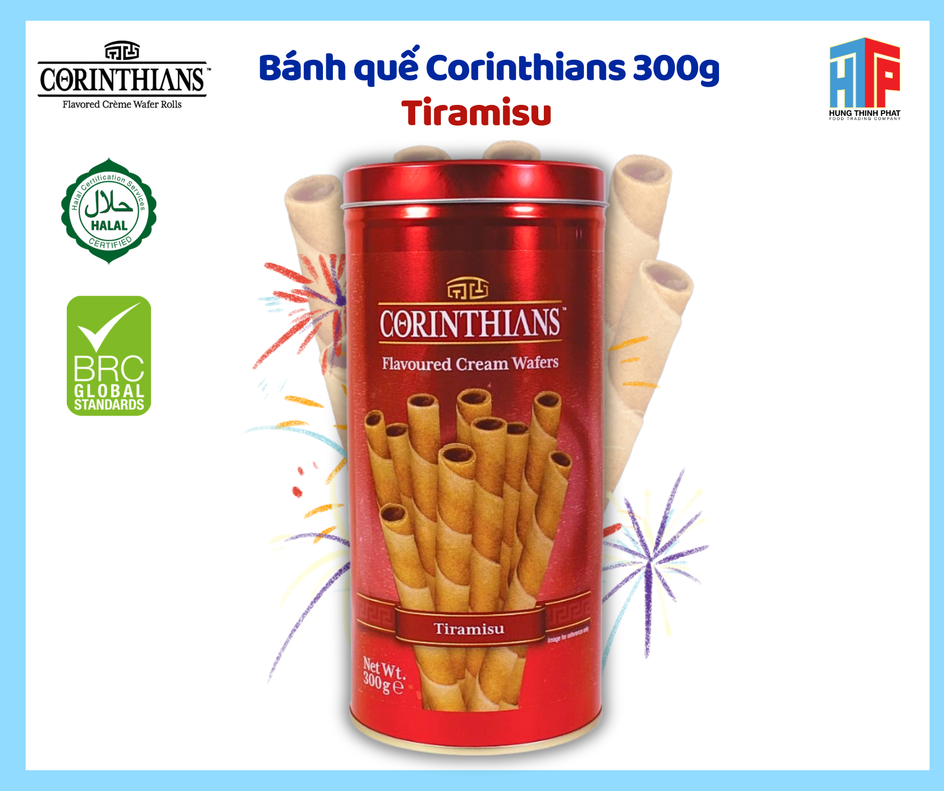 Corinthians Waffles Filled with Cream 300g Assorted Types