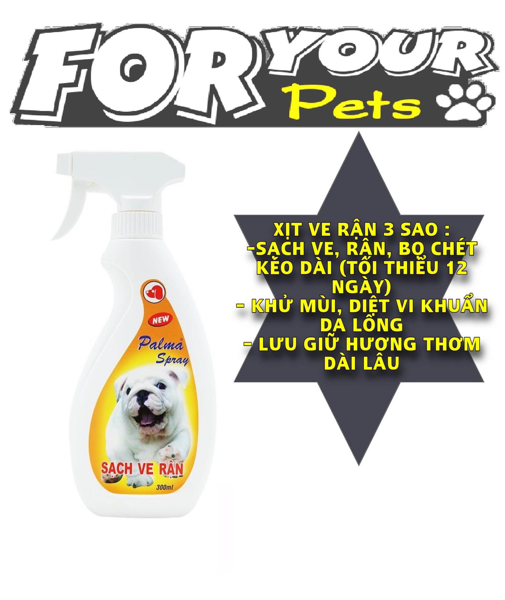 Xịt ve rận palma spray 300ml- palma spray 300ml