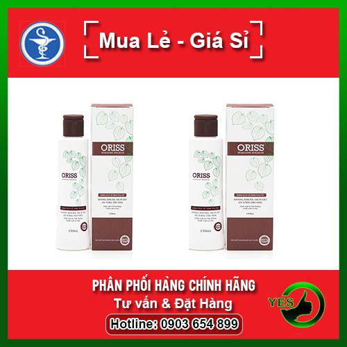 Dung dịch vệ sinh oriss - giúp kháng khuẩn, khử mùi, giảm kích ứng chai 150ml