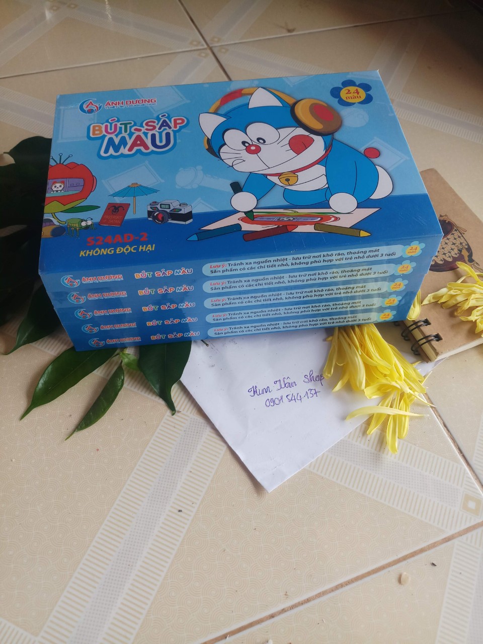 Bút sáp màu ánh dương 24 màu hàng việt nam chất lượng cao