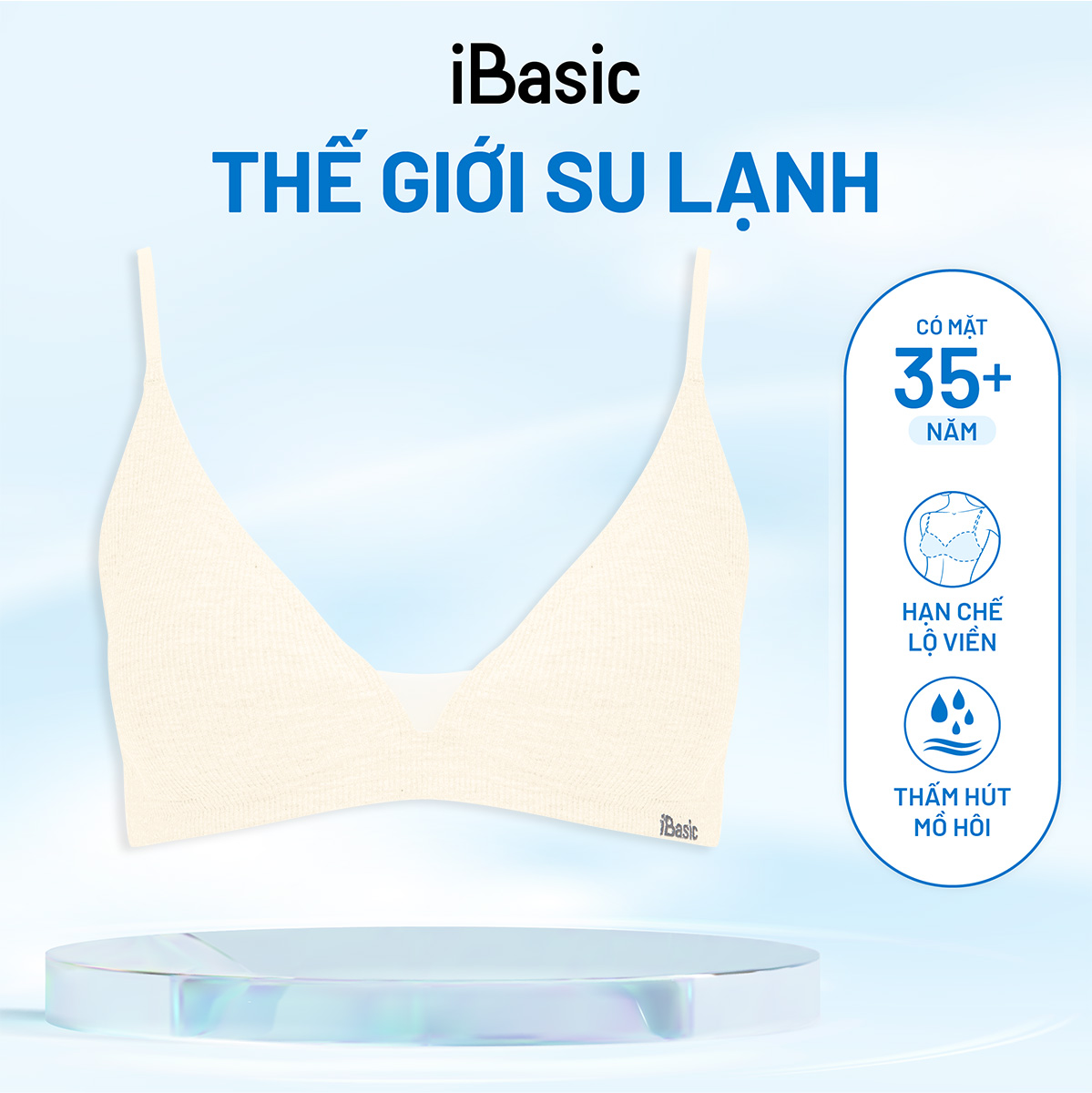  Áo ngực nữ không đường may iBasic mút mỏng tam giác Bralette BRAY111 