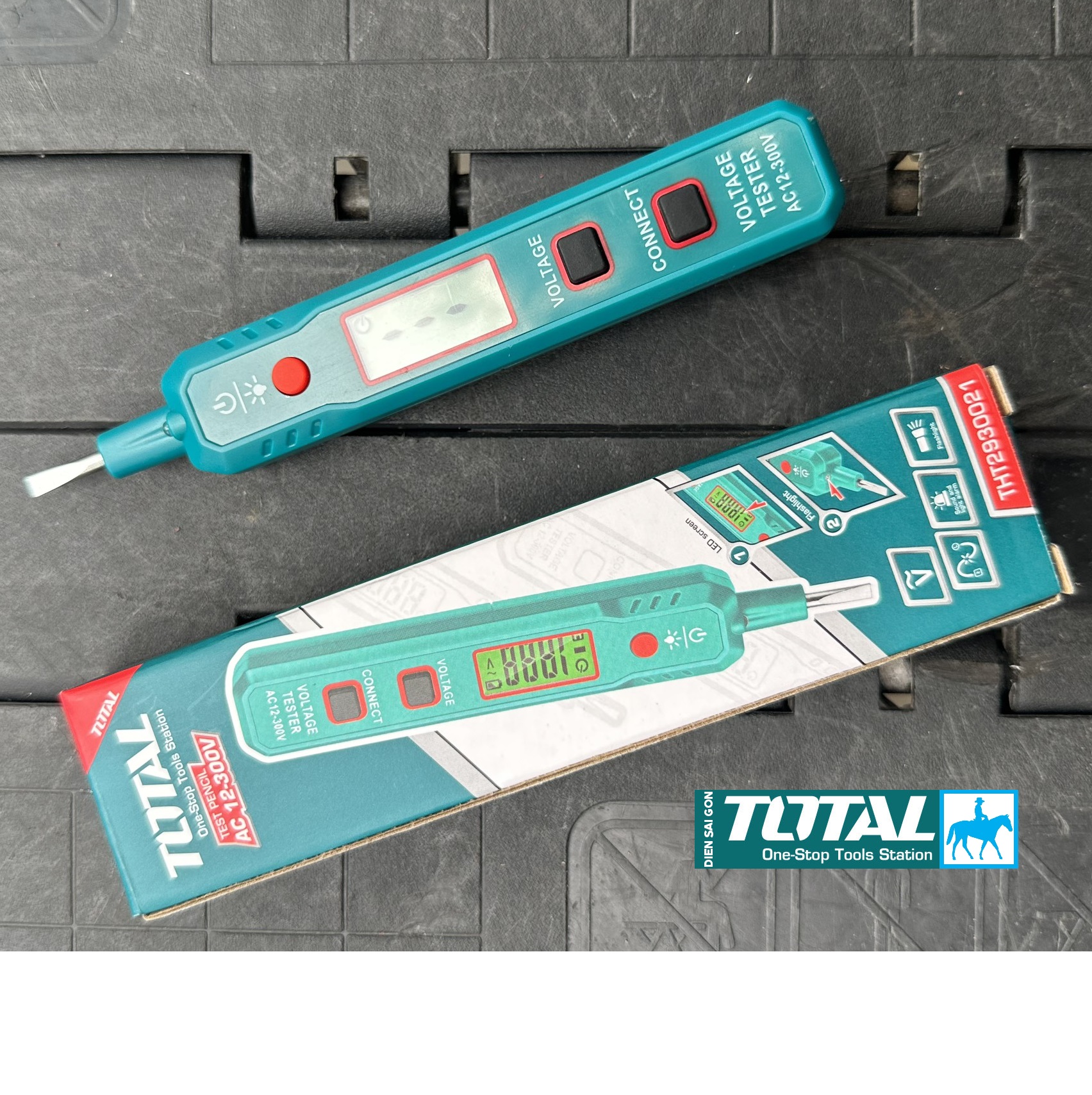 Bút Thử Điện Bút Dò Điện Áp 12V 300V AC INGCO TOTAL VD10003 THT2930021