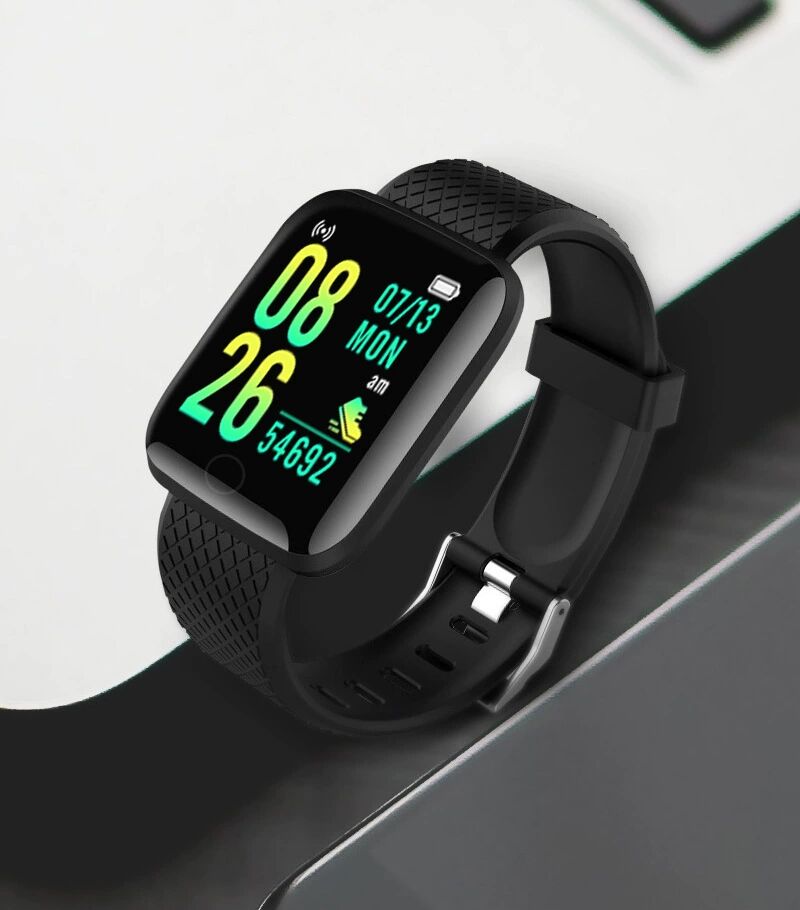 Đồng hồ thông minh Màn hình lớn Vòng đeo tay thông minh 116PLUS cho IOS Android, theo dõi huyết áp, nhịp tim, chống nước