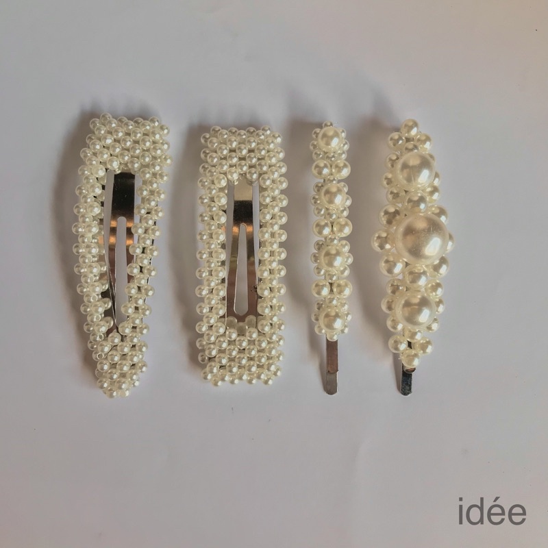 idee Kẹp đính hạt ngọc nhân tạo