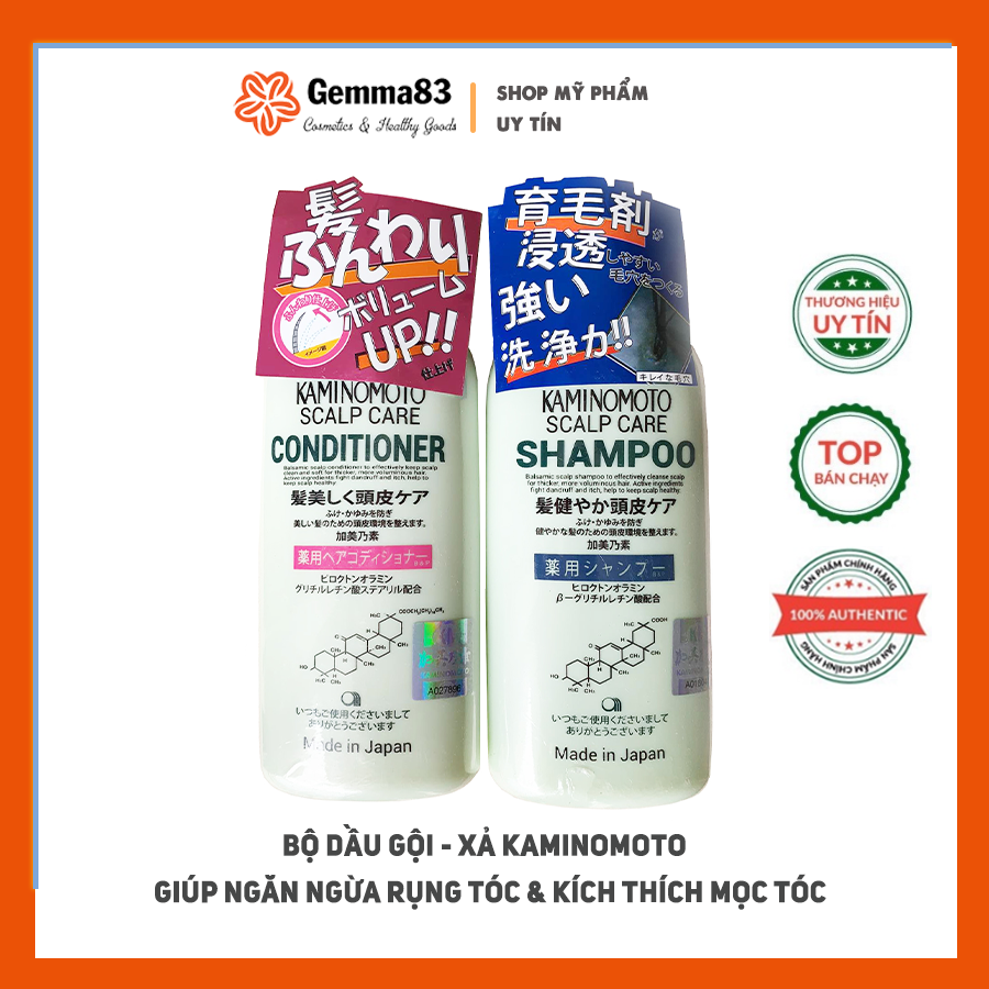 Bộ dầu gội xả kích mọc tóc Kaminomoto dành cho tóc gàu, yếu rụng