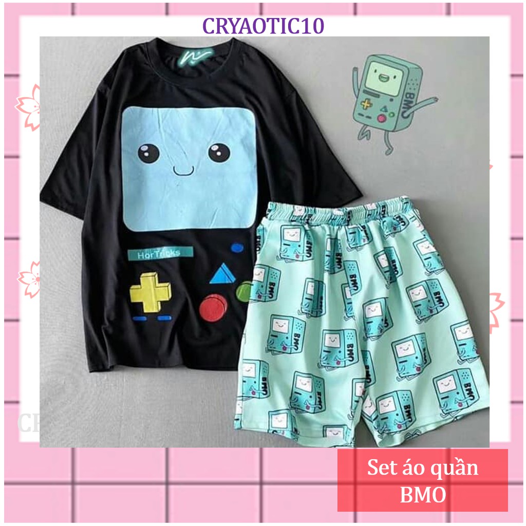 Set áo BMO + quần short cartoon BMO unisex