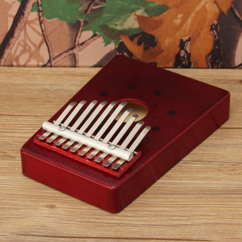 10 Keys Kalimba Mbira Likembe Pine Thumb Piano Finger Sanza Musical Instrument - intl