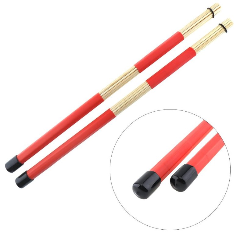 2pcs 40cm Wooden Rods Rute Jazz Drum Sticks Drumsticks Percussion Instruments Accessories for Drum Set - intl