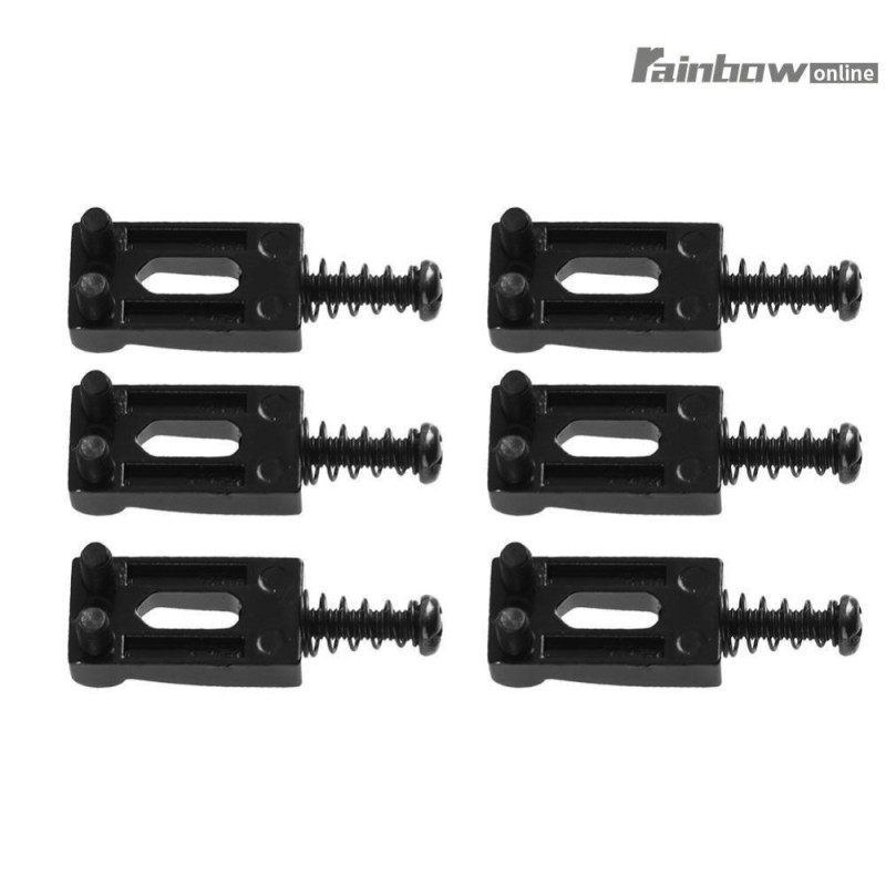 6Pcs Zinc Alloy Roller Bridge Tremolo Saddles for Electric Guitar Parts Accessories - intl