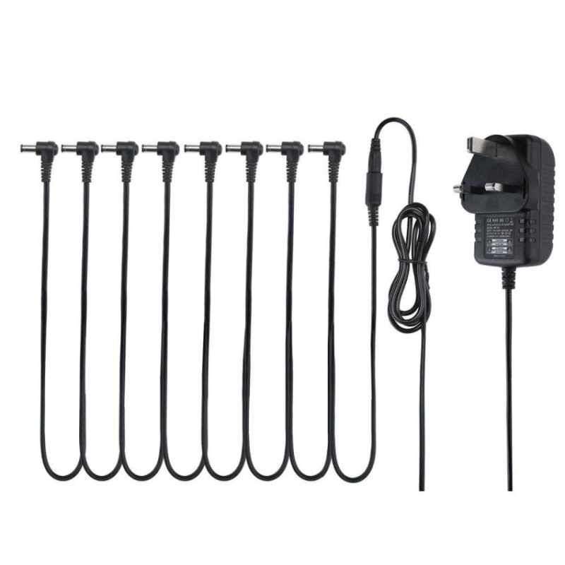 9V Pedal Power Supply With 8 Way Daisy Chain Cables Forguitar Effects Pedals Power Adapter (Dc 1A Uk Plug) - intl