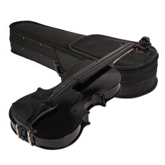 Giá bán Basswood 1/8 Full Size Acoustic Violin Fiddle Black with Case Bow Rosin – intl  