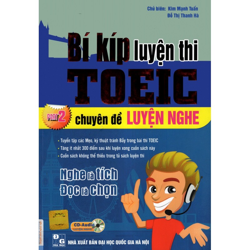 Mua Bí kíp luyện thi TOEIC chuyên đề luyện nghe part 2 + sổ tay (kim tuấn)
