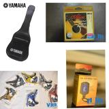 Bộ 04 phụ kiện guitar: bao da 3 lớp yamaha + máy lên dây et-33 + capo guitar + dây alice aw432 - happylive shop