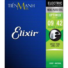 Bộ Dây Đàn Guitar Điện Elixir Cỡ 9 - Electric Strings 19002 - Hãng phân phối chính thức (Dây Ghi-ta phủ lớp Optiweb cao cấp - Cam kết 100% dây xịn, sai hoàn tiền gấp 10 lần)