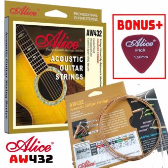 Bộ Hộp 6 Dây Đàn Ghi-ta Acoustic Alice-A-432 Cao Cấp, Bonus + Pick Alice  