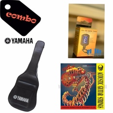 Combo 03 phụ kiện guitar: bao da 3 lớp yamaha + máy lên dây et-33 + dây đàn alice a406 - happylive shop