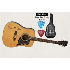 Cập Nhật Giá Đàn Guitar Acoustic Ba Đờn D-200( màu gỗ) + Bao đàn cao cấp 3 lớp  