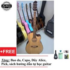 So Sánh Giá Đàn guitar Acoustic DVE70BD (gỗ) + Bao da, capo, phụ kiện Duy Guitar  