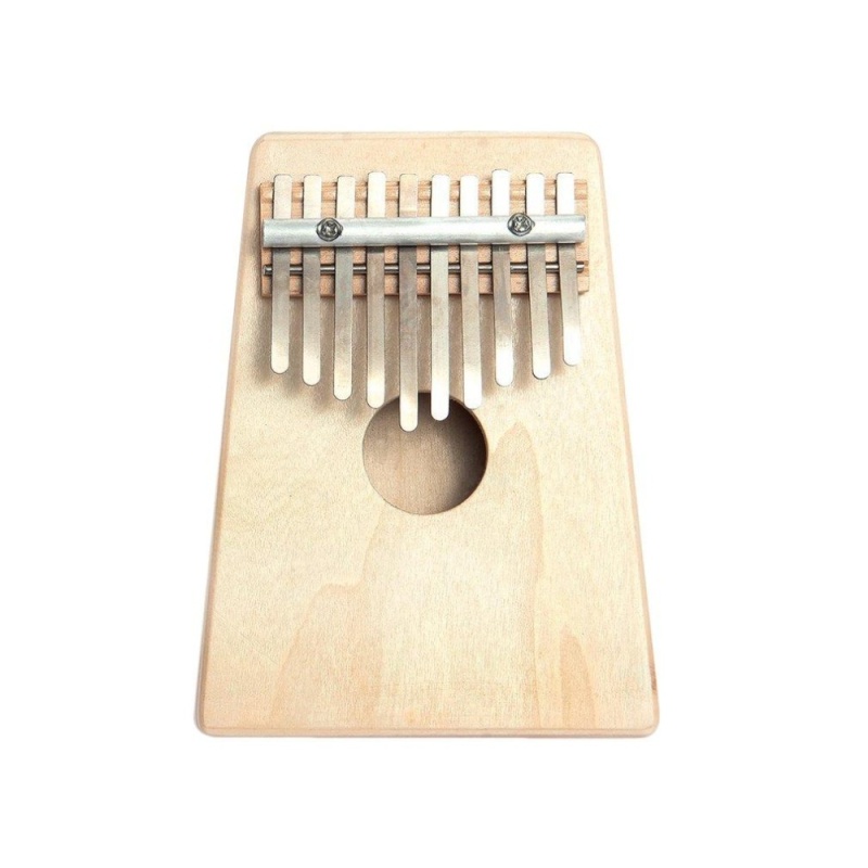 GOOD 10 Key Finger Mbira Kalimba Thumb Piano Mini Pine Wood Percussion Instrument wood color - intl