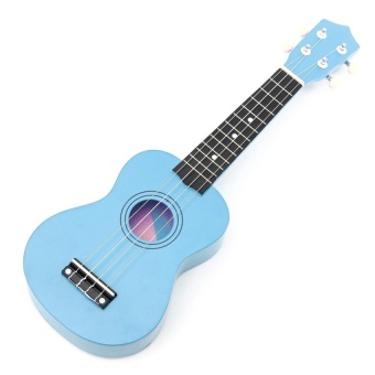 HLY Blue 21 Inch Acoustic Soprano 4 String Mini Basswood Ukulelemusical Instrument Toy Learning Educational Music Toys For Kids - intl