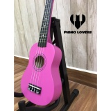 [HCM]Ukulele size 21 màu Hồng Neon trơn bóng tặng kèm bao đựng + sách học + dây sơ cua + phím gẩy + thùng carton chống sốc- HÀNG CÓ SẴN