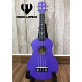 Ukulele 21 màu tím đậm trơn bóng tặng kèm bao da + sách học + dây sơ cua + phím gẩy - hàng có sẵn