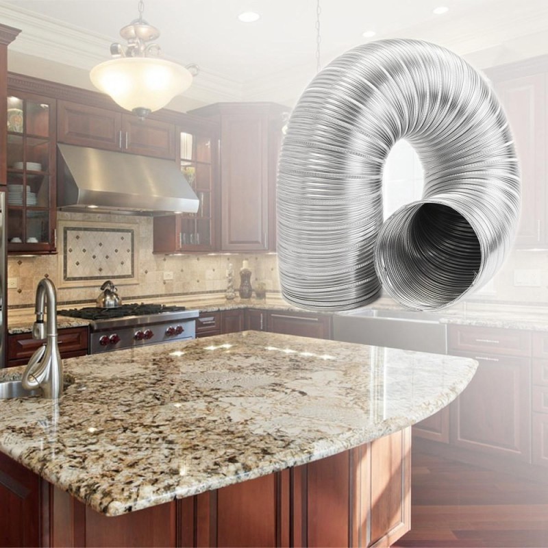 Bảng giá 39 Inch 8 Size 300mm Aluminum Flexible Exhaust Air Vent Pipe Duct Ventilation Sliver - intl