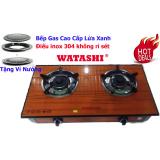 Bếp Gas Đôi Mặt Kính Cường Lực Cao Cấp WATASHI Điếu Rinnai WA-944 Tặng Vĩ Nướng