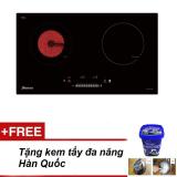 Bếp hỗn hợp một từ một hồng ngoại, mặt kính Vitroceramic BI-299-IC + Tặng kem tảy gỉ đa năng Hàn Quốc