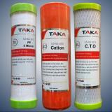 Bộ 03 lõi lọc cao cấp chống đá vôi 1 2 3 Taka (dùng cho máy lọc RO)