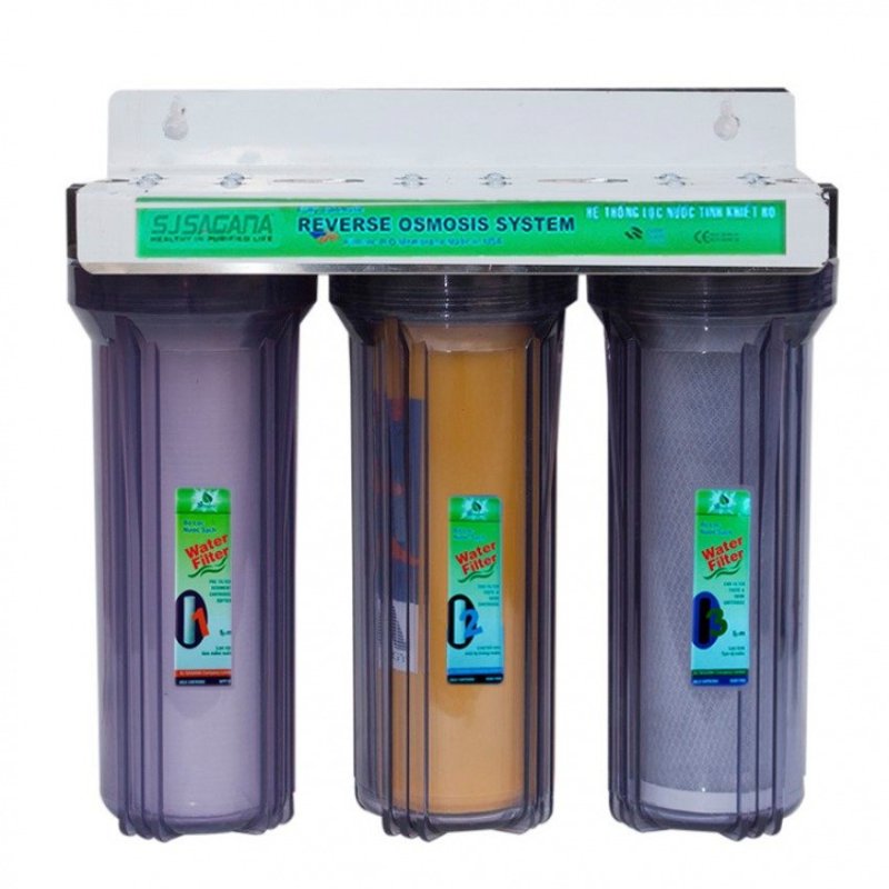 Bộ lọc nước sinh hoạt 3 cấp SJsagana ly 10'' (Trong)