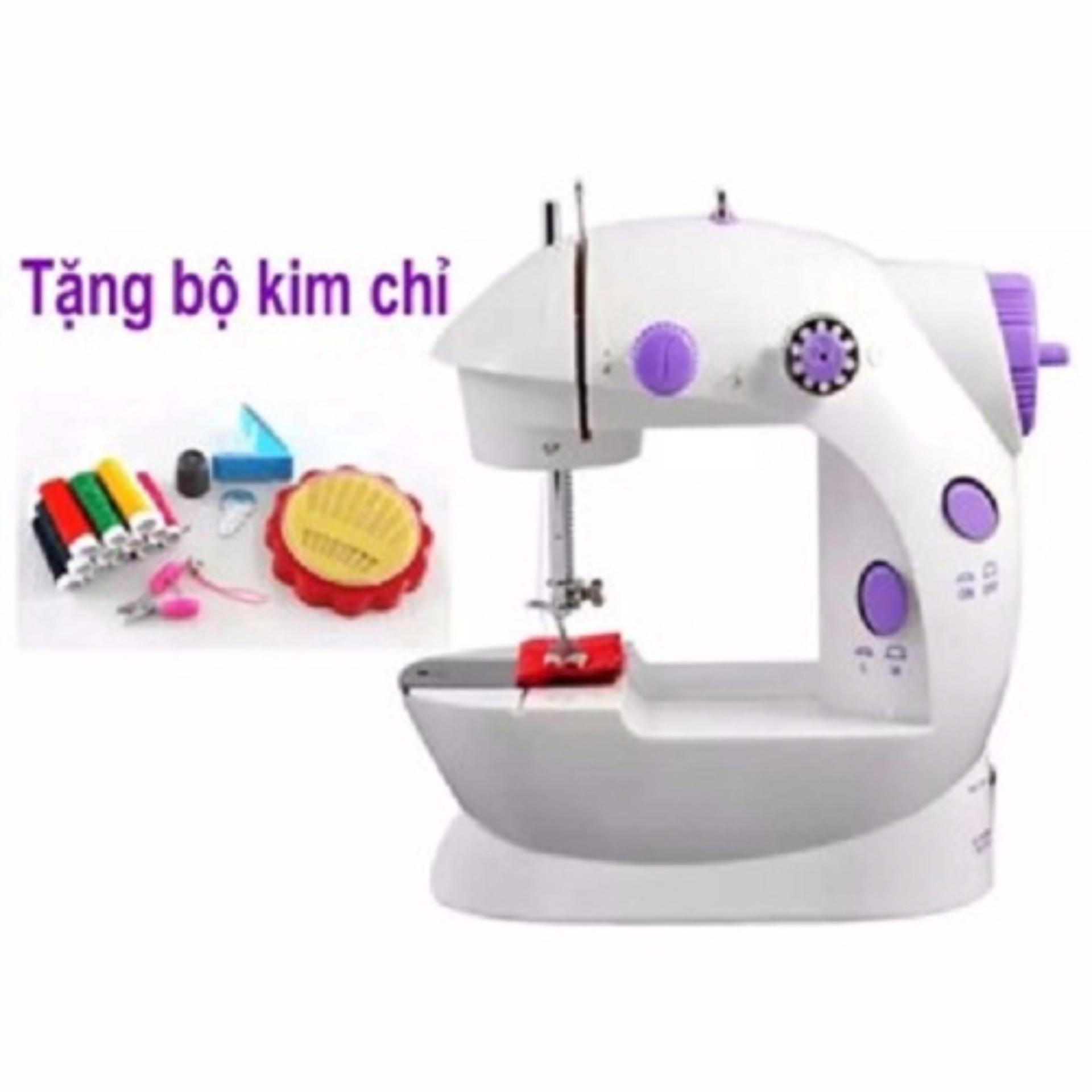 Bộ máy may mini cmd sm-202a + bộ kim chỉ đa năng 10 cuộn chỉ