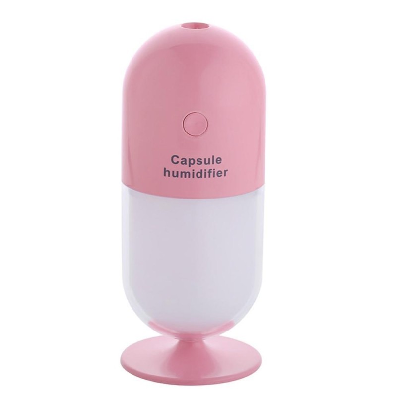 Bảng giá Car Home Office USB Mini Ultrasonic Capsule Shaped Mute Humidifier(Pink) - intl
