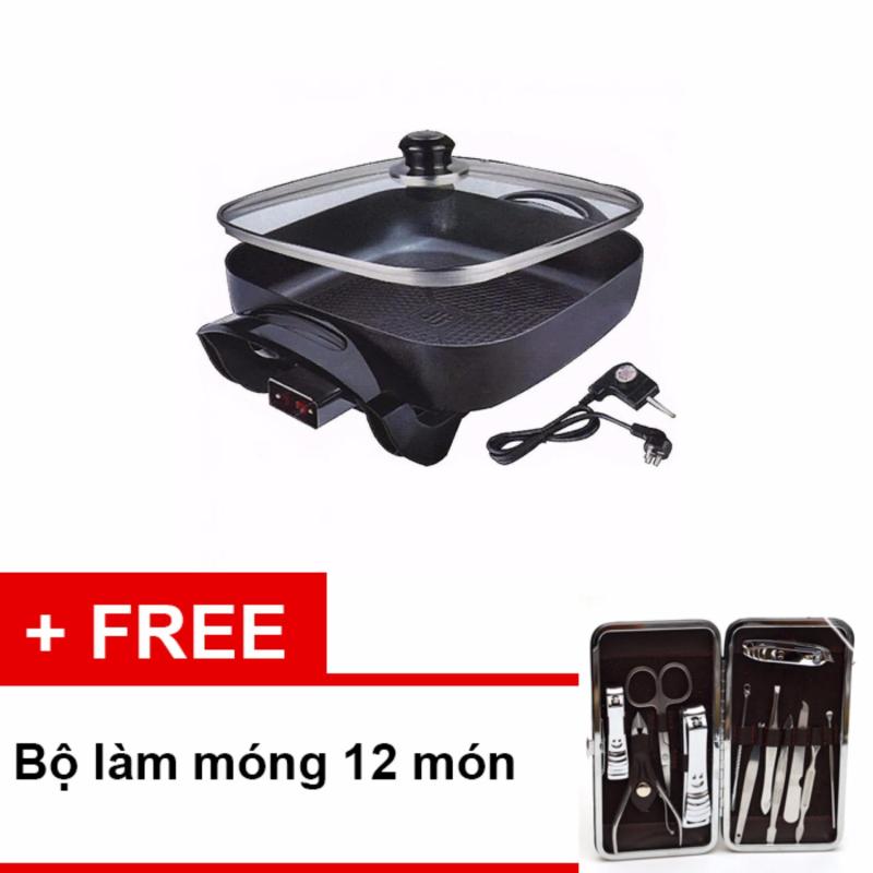 Giá bán Chảo rán nướng lẩu đa năng Happy Call 32F tặng kèm bộ làm móng 12 món (STTT)