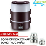 Hộp cơm điện giữ nhiệt 3 ngăn Meiyun Tặng 5 hộp inox có nắp