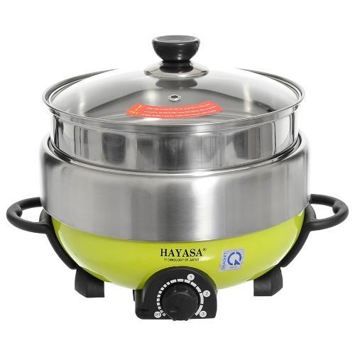 Hình ảnh Lẩu điện nướng hấp đa năng cao cấp 5 lít Hayasa Ha-68