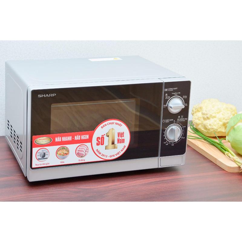 Lò vi sóng cơ 20 lít Sharp R-205VNS (800W, 5 mức công suất. hẹn giờ 35 phút, tiếng Việt)