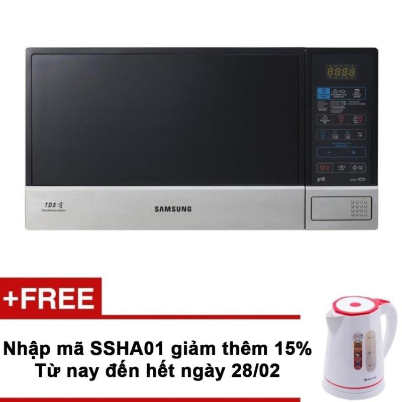 Lò Vi Sóng Tráng Men Có Nướng Samsung GE83DST-T1 23 lít (Đen) + Tặng Ấm siêu tốc Smartcook 1.8 L KES-0696 trị giá 415.000 VNĐ