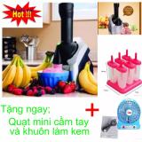 Máy làm kem từ trái cây tươi Đa Năng + Tặng khuôn làm kem +Quạt mini xạc pin